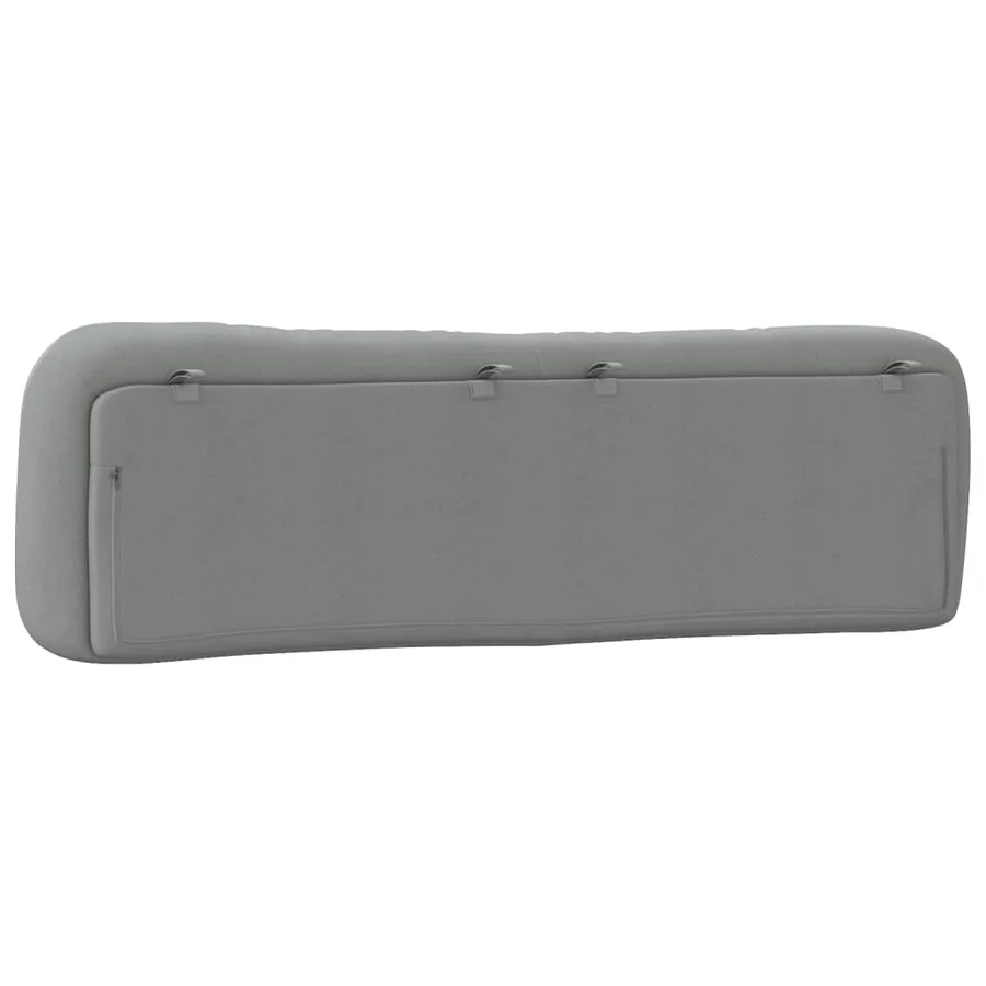 Coussin de tête de lit Hvar gris clair 180 cm tissu - 7