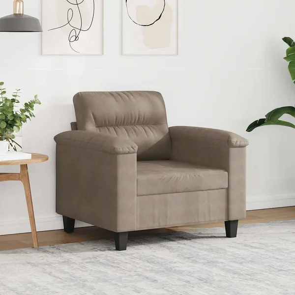 Chaise de canapé Taupe 60 cm Tissu microfibre