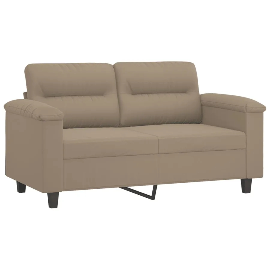 Ensemble de canapés 3 pcs avec coussins Taupe Tissu microfibre - 4