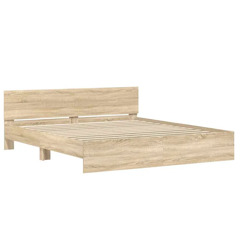 Cadre de lit sans matelas chêne sonoma 180x200 cm - 3