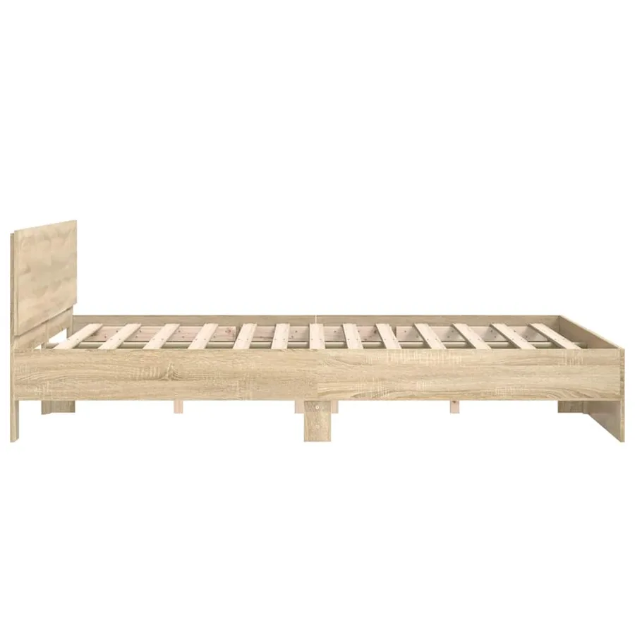 Cadre de lit sans matelas chêne sonoma 180x200 cm - 6
