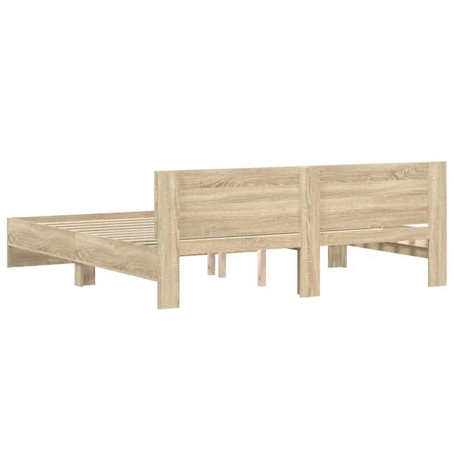 Cadre de lit sans matelas chêne sonoma 180x200 cm - 7