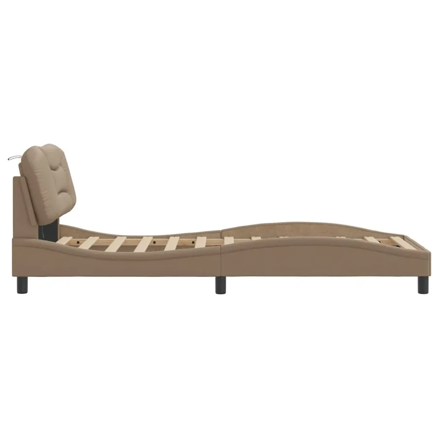 Cadre de lit avec LED sans matelas Hvar cappuccino 80x200 cm - 8