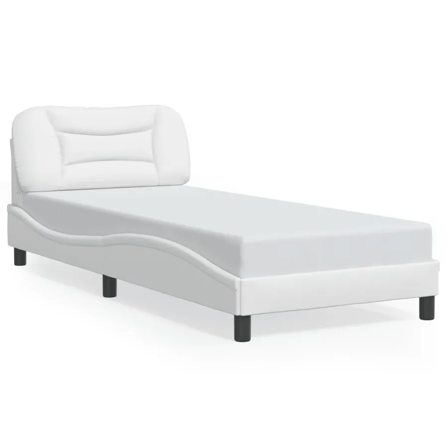 Cadre de lit avec LED sans matelas Hvar blanc 90x200 cm - 5
