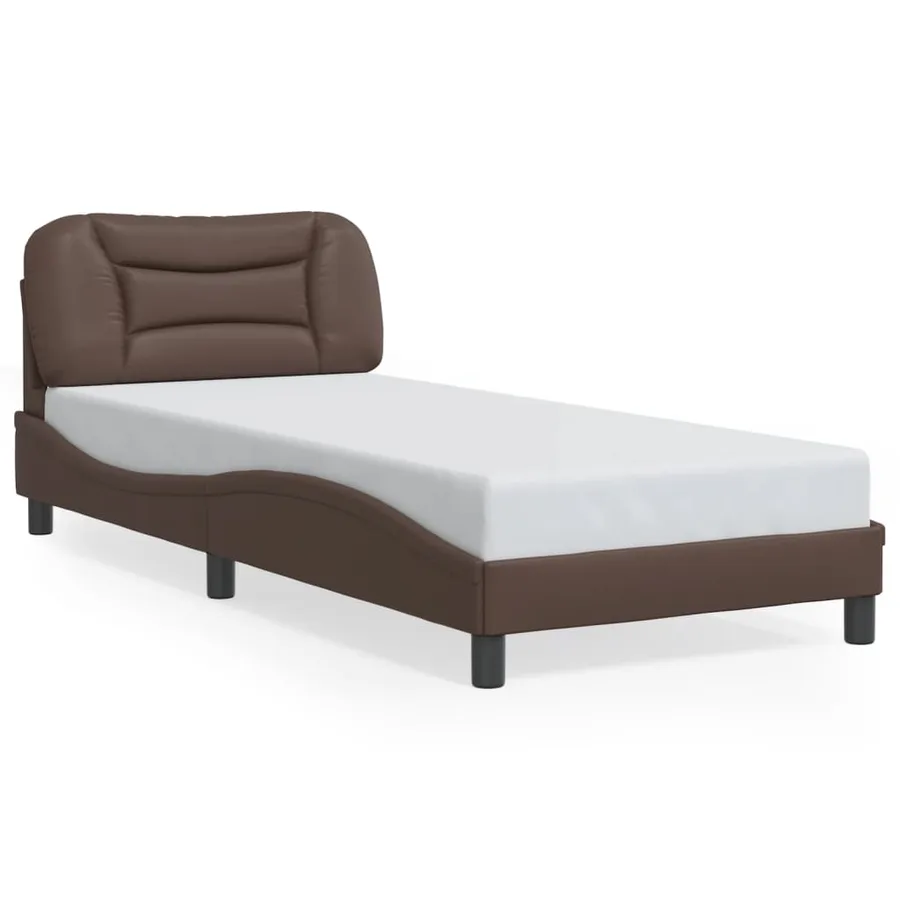 Cadre de lit avec LED sans matelas Hvar marron 80x200 cm - 5