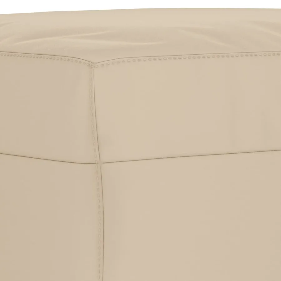 Ensemble de canapés 4 pcs avec coussins crème tissu microfibre - 8