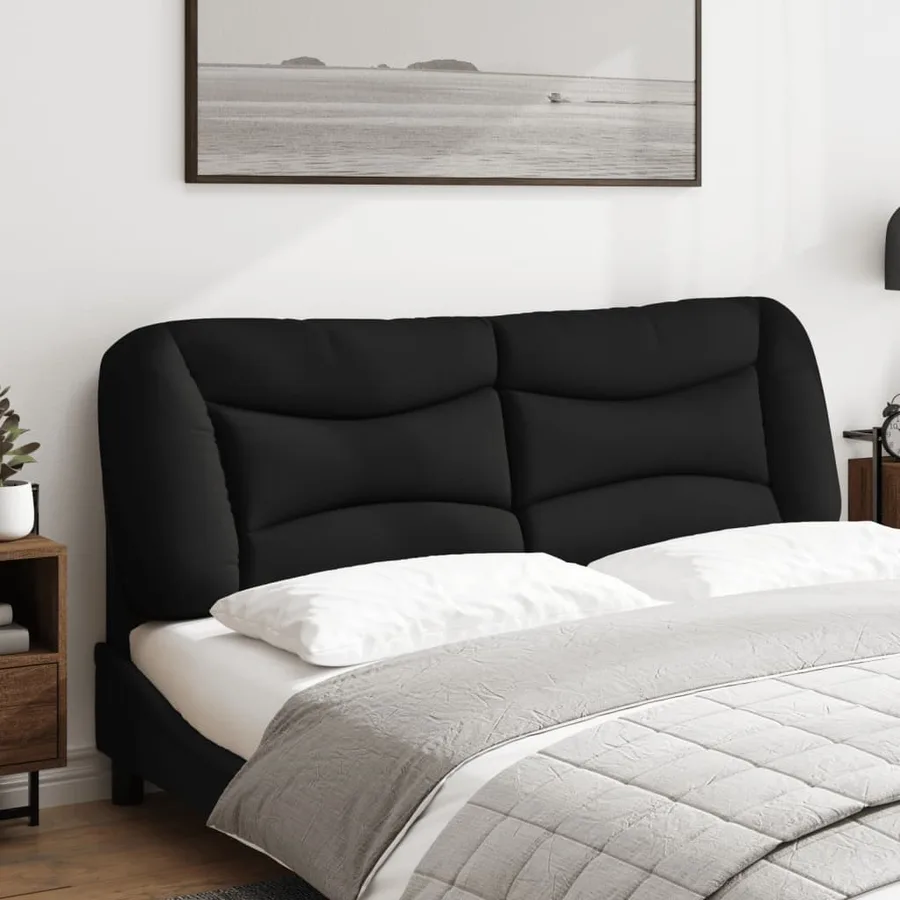 Coussin de tête de lit Hvar noir 160 cm tissu - 3