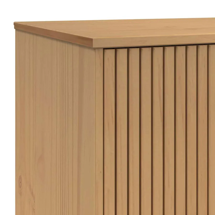 Meuble TV OLDEN marron 114x43x57 cm bois de pin massif - 9