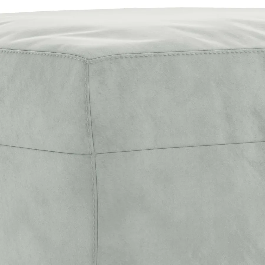 Ensemble de canapés 3 pcs avec coussins gris clair velours - 6