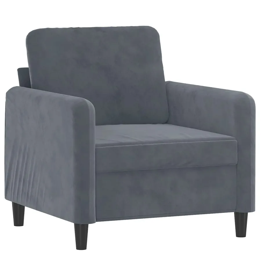 Ensemble de canapés 3 pcs gris foncé velours - 3