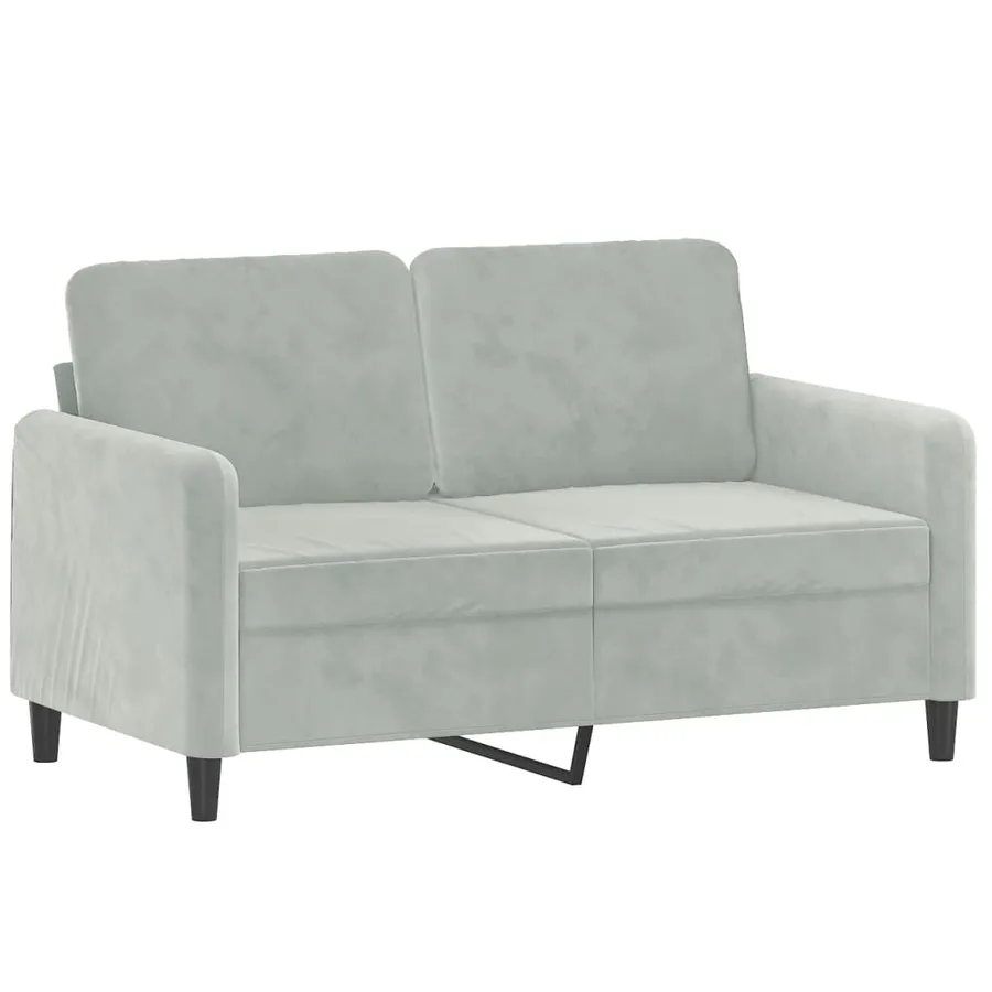 Ensemble de canapés 3 pcs avec coussins gris clair velours - 3