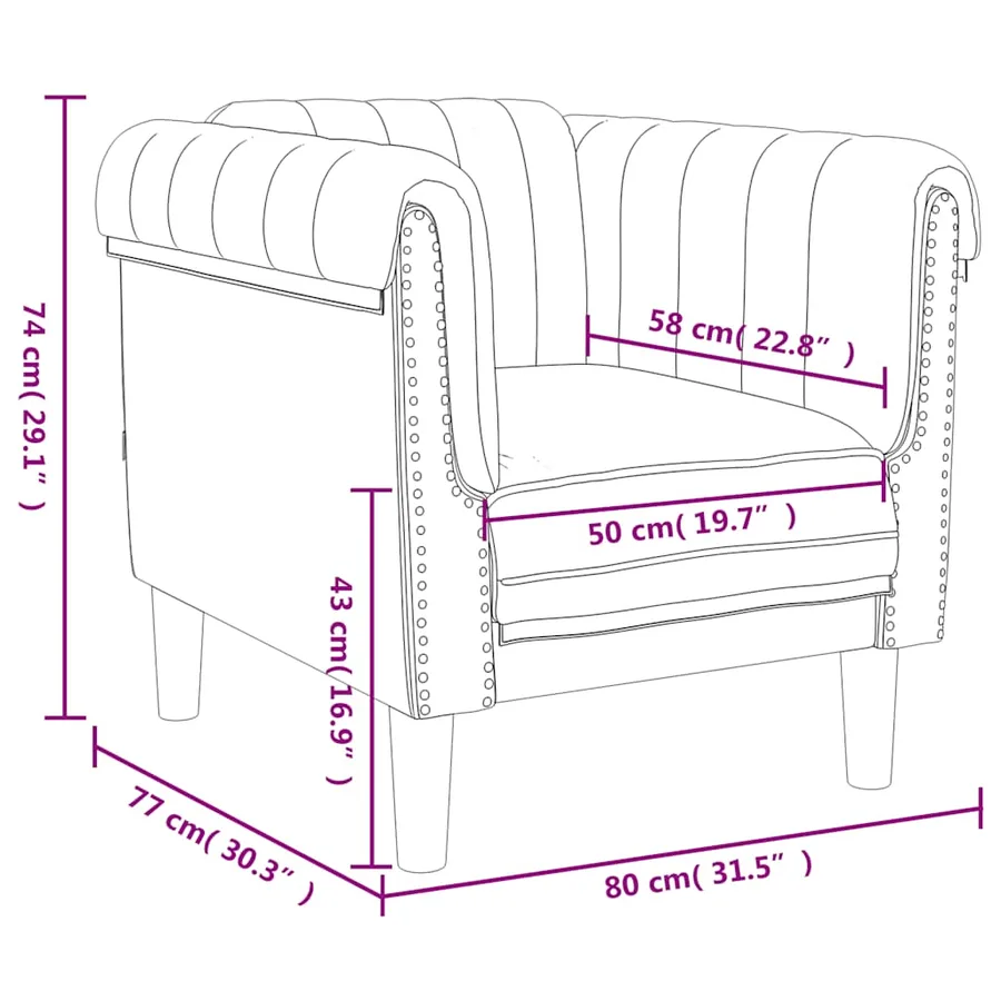 Fauteuil jaune velours - 9