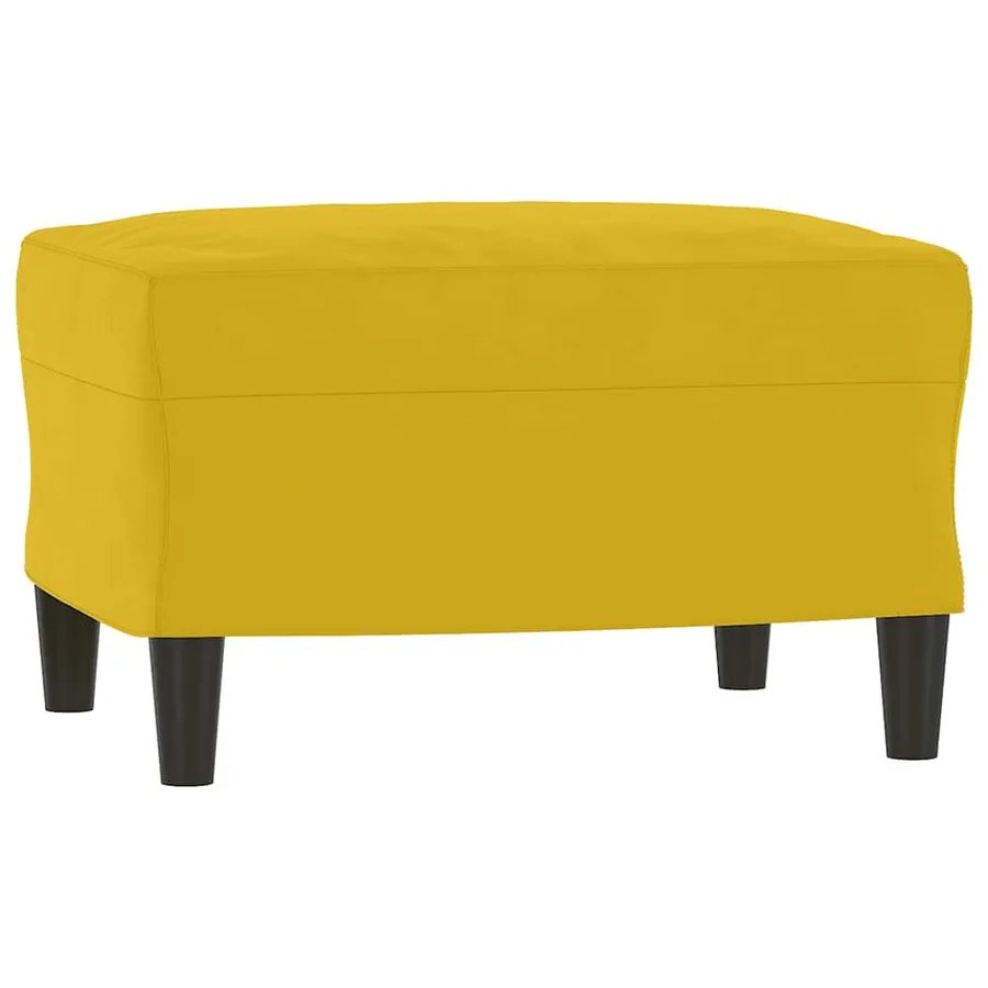 Ensemble de canapés 3 pcs avec coussins jaune velours - 7