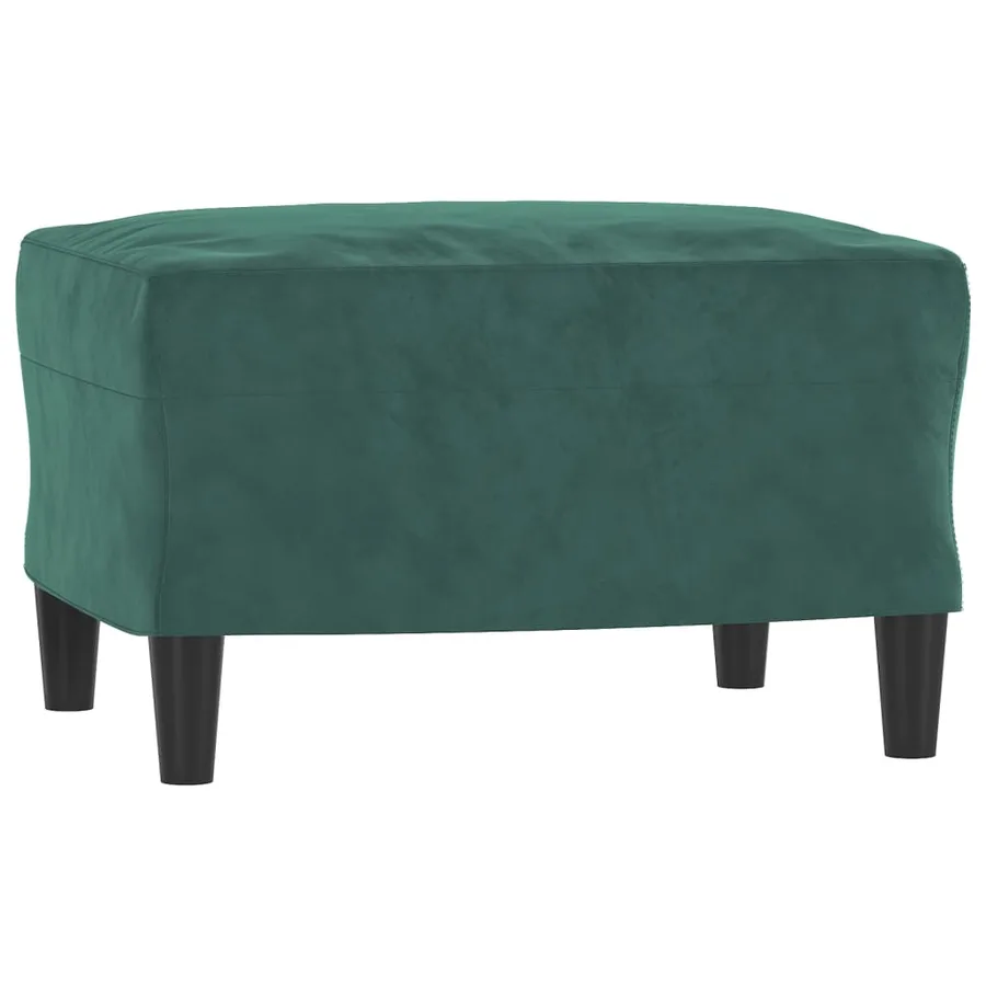Ensemble de canapés 3 pcs avec coussins vert foncé velours - 5