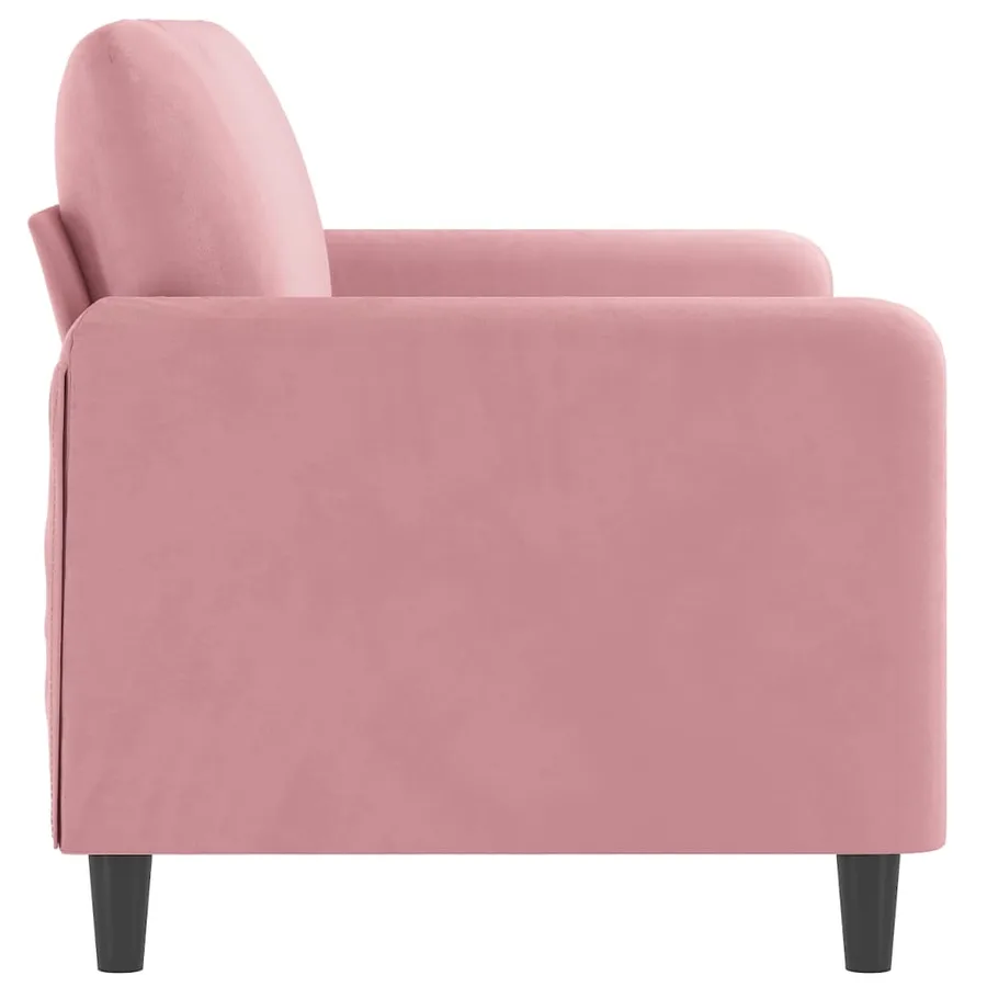 Canapé à 2 places Rose 140 cm Velours - 4