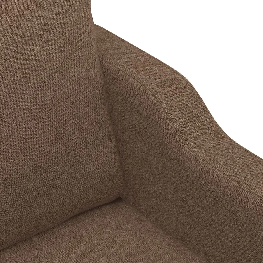 Canapé à 2 places Marron 140 cm Tissu - 6