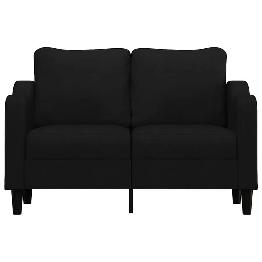 Canapé à 2 places Noir 120 cm Tissu - 3