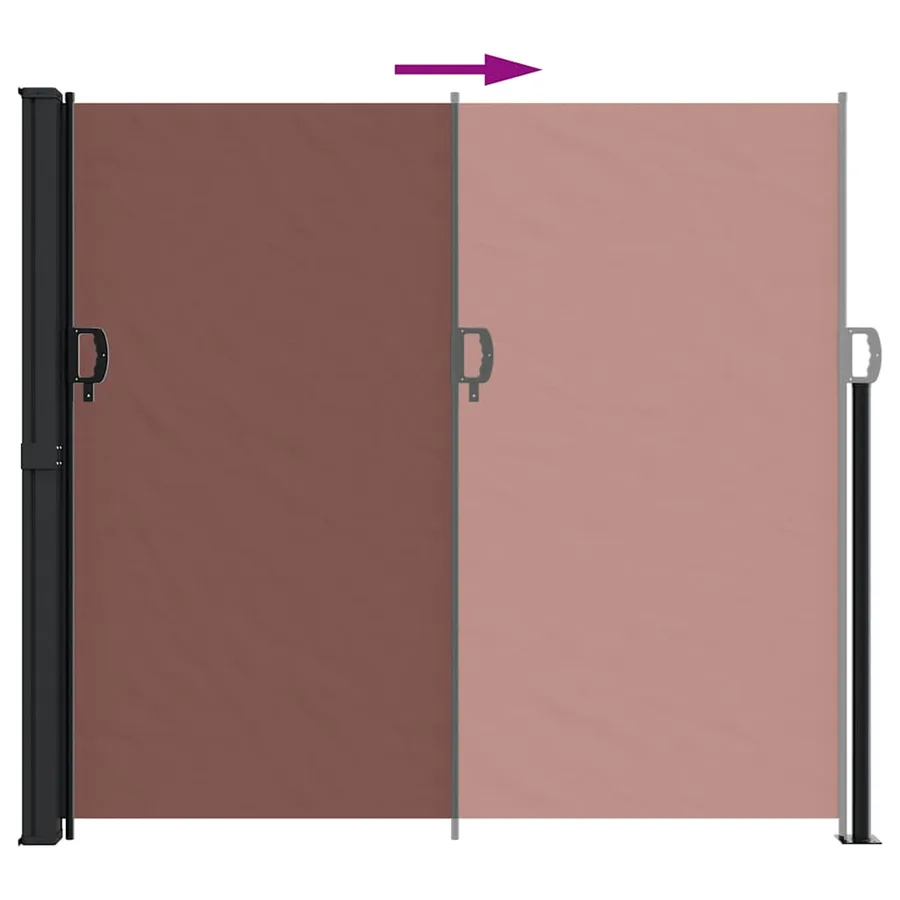 Auvent latéral rétractable marron 180x300 cm - 5