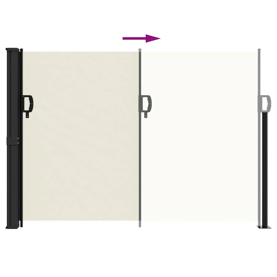Auvent latéral rétractable crème 140x300 cm - 5