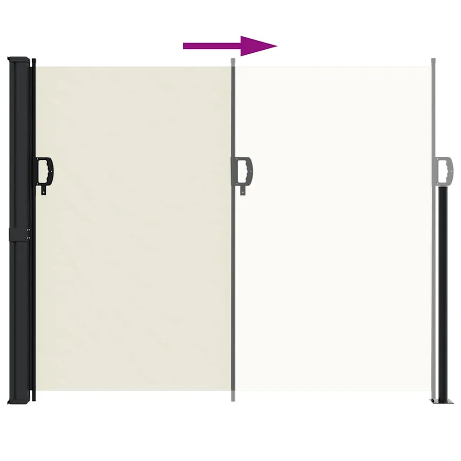 Auvent latéral rétractable crème 160x300 cm - 5