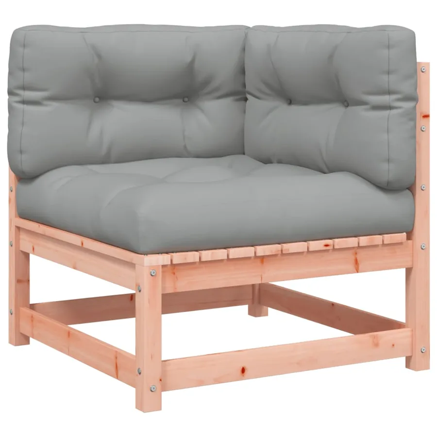 Canapé d'angle de jardin avec coussins et repose-pieds - 6