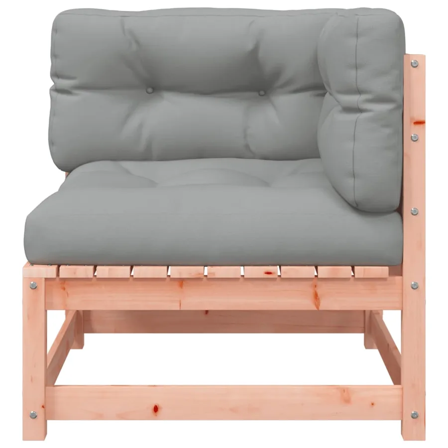 Canapé d'angle de jardin avec coussins et repose-pieds - 7