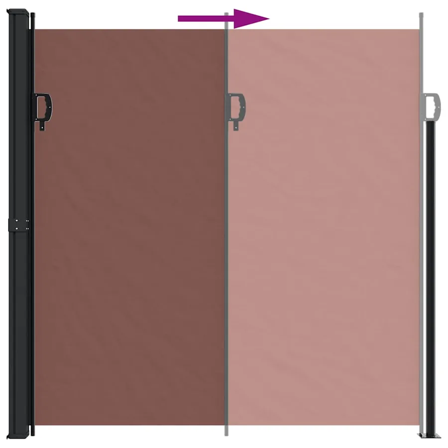 Auvent latéral rétractable marron 200x300 cm - 5