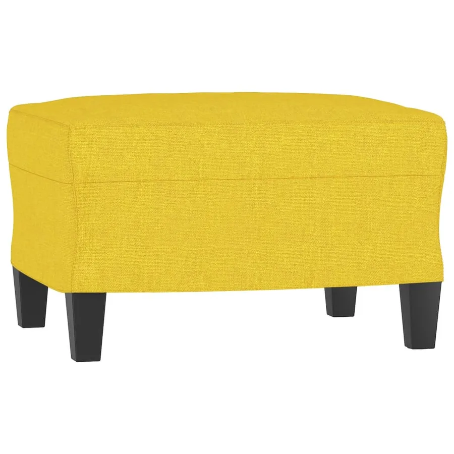 Ensemble de canapés 3 pcs avec coussins Jaune clair Tissu - 5