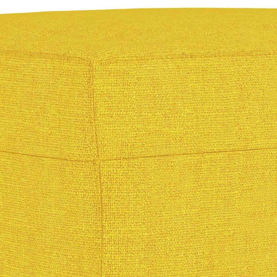 Ensemble de canapés 3 pcs avec coussins Jaune clair Tissu - 6