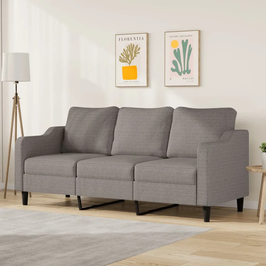 Canapé à 3 places Taupe 180 cm Tissu