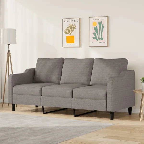 Canapé à 3 places Taupe 180 cm Tissu