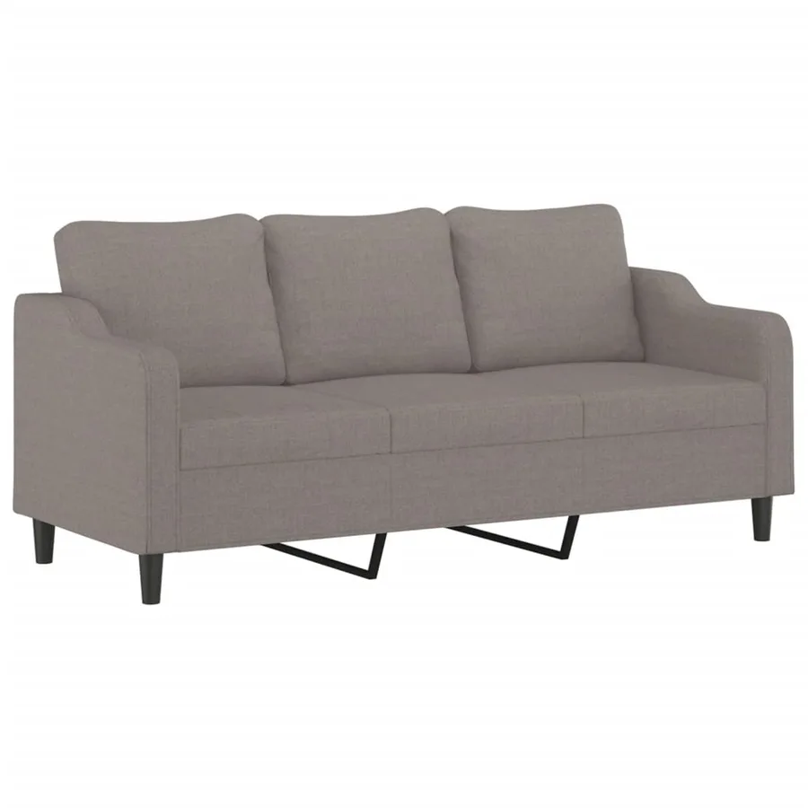 Canapé à 3 places Taupe 180 cm Tissu - 2