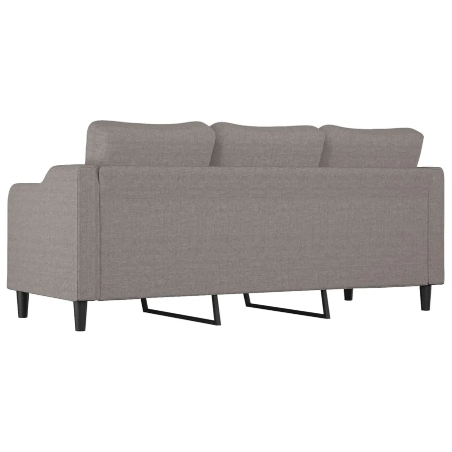 Canapé à 3 places Taupe 180 cm Tissu - 5