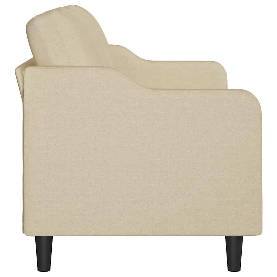 Canapé à 3 places Crème 180 cm Tissu - 4