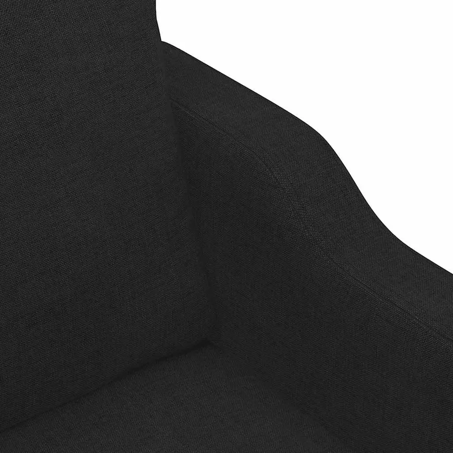 Ensemble de canapés 3 pcs avec coussins Noir Tissu - 6
