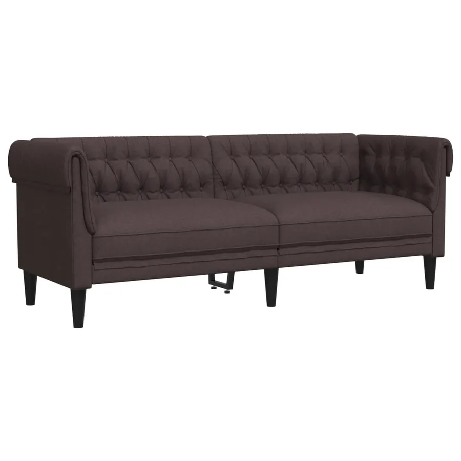 Ensemble de canapés 2 pcs marron foncé tissu - 5