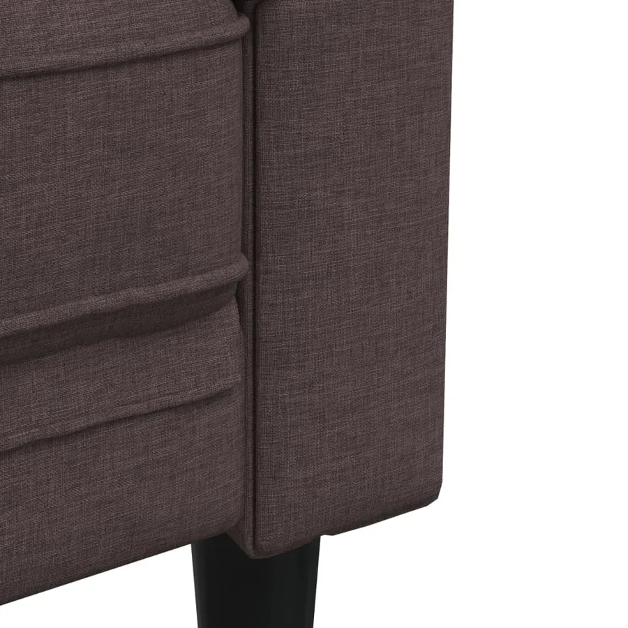 Ensemble de canapés 2 pcs marron foncé tissu - 6