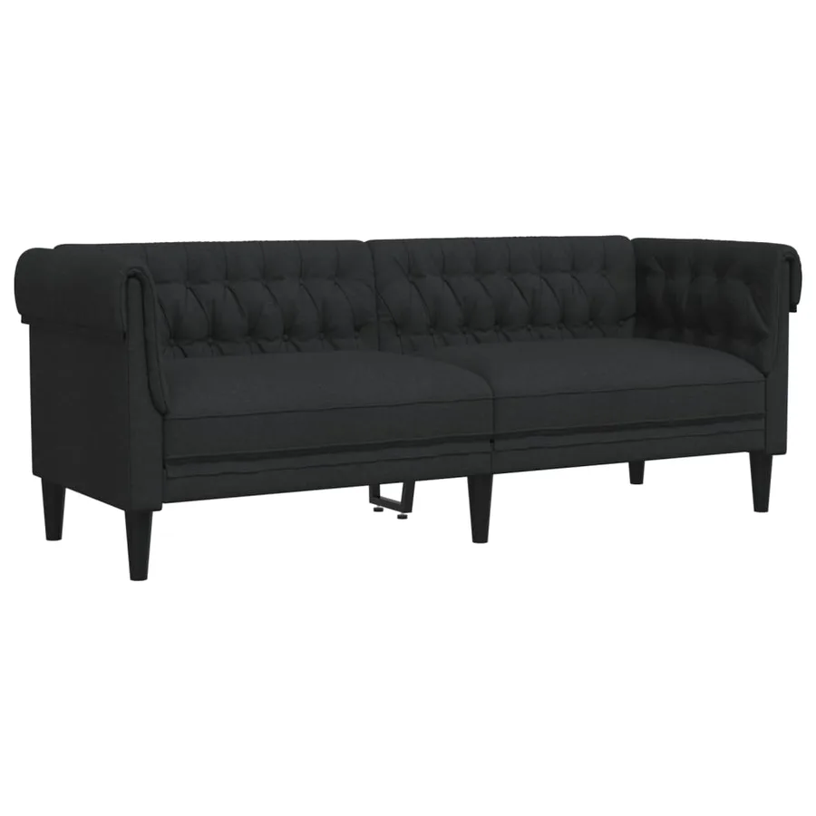 Ensemble de canapés 3 pcs noir tissu - 6