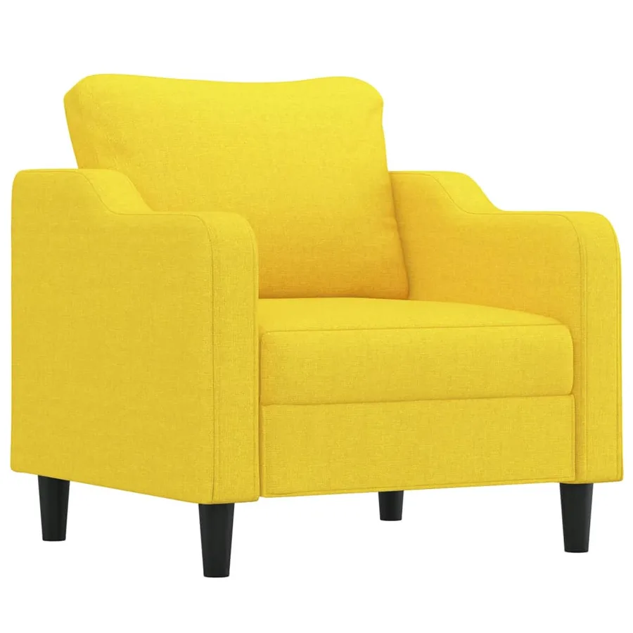 Fauteuil Jaune clair 60 cm Tissu - 2