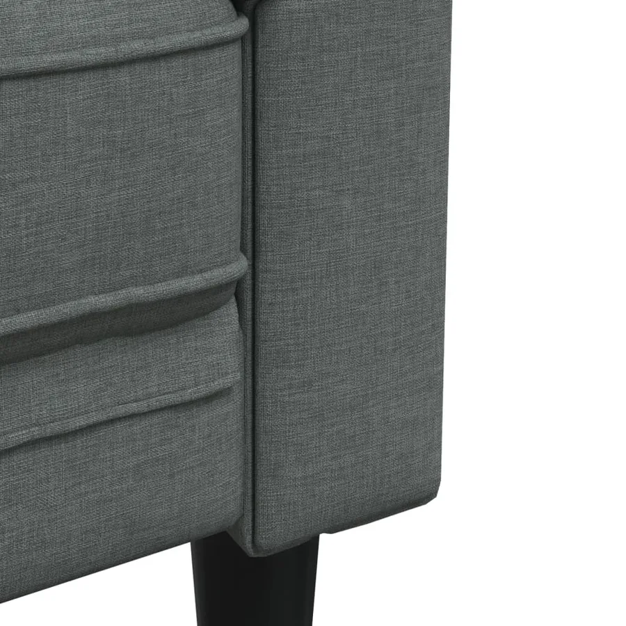Ensemble de canapés 2 pcs gris foncé tissu - 6