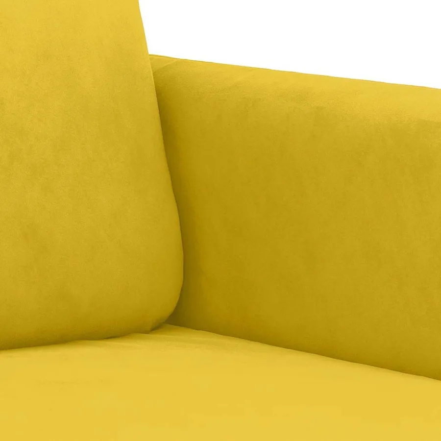 Ensemble de canapés 3 pcs jaune velours - 6