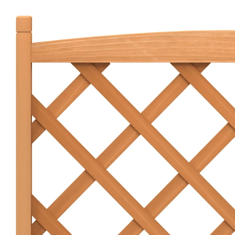 Jardinière avec treillis marron bois massif de sapin - 7