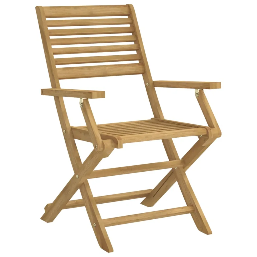 Chaises pliables de jardin lot de 6 bois massif d'acacia - 4