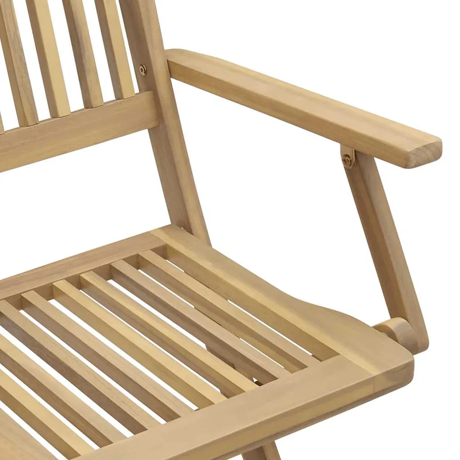 Chaises de jardin pliantes lot de 6 54x61x88 cm bois d'acacia - 6