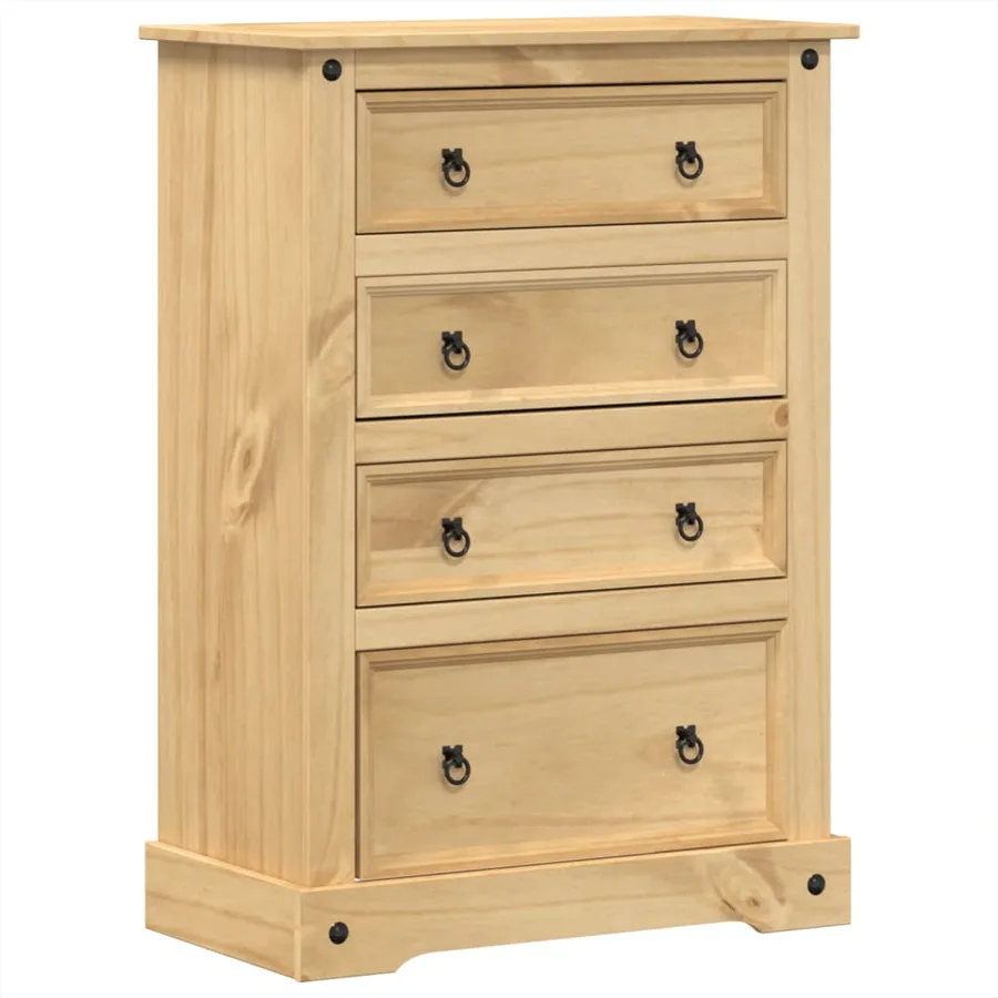 Commode Corona 80x43x114 cm bois massif de pin - 2