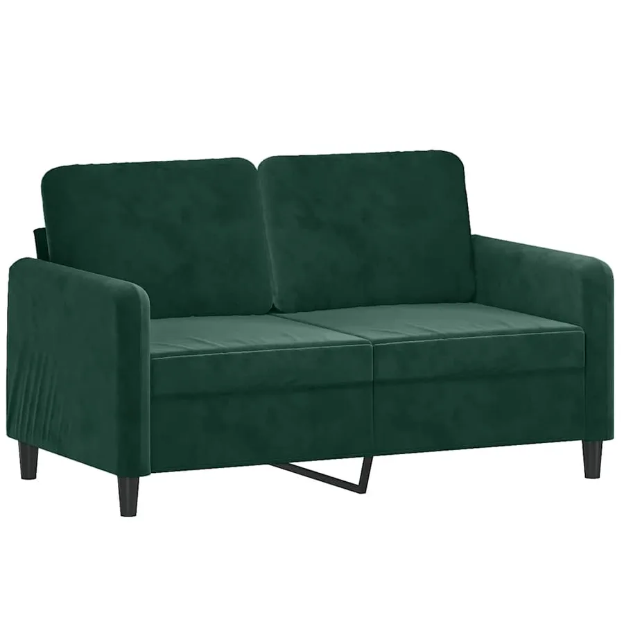 Ensemble de canapés 3 pcs avec coussins vert foncé velours - 3