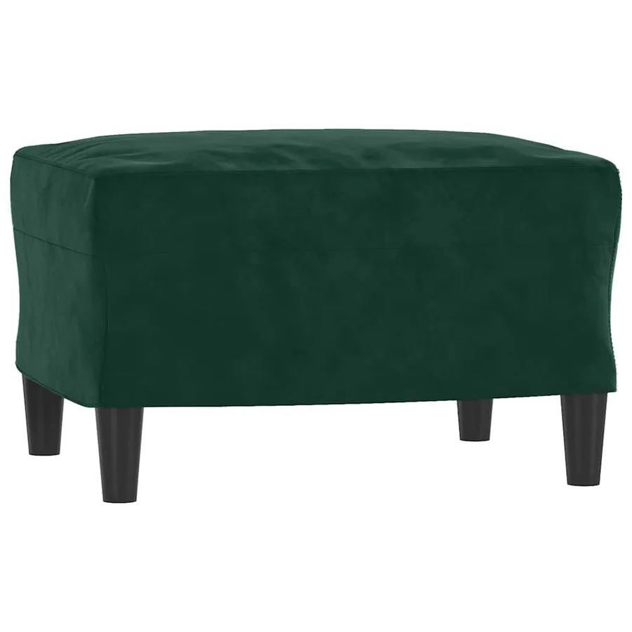 Ensemble de canapés 3 pcs avec coussins vert foncé velours - 7