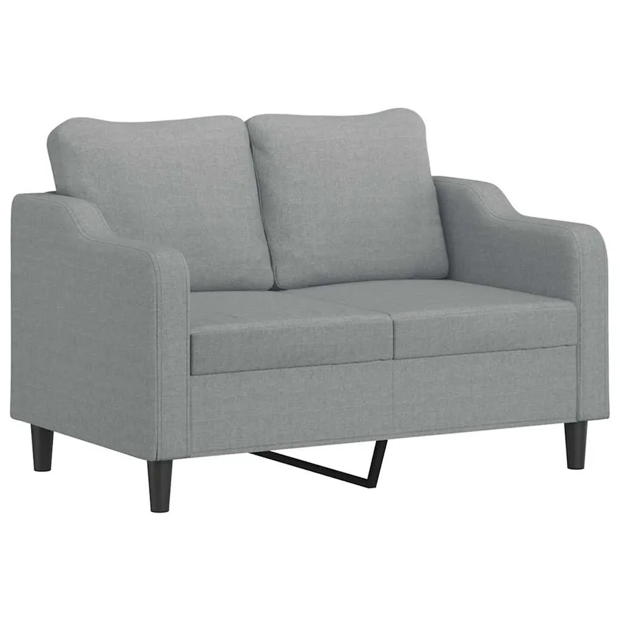 Ensemble de canapés 2 pcs coussins gris clair tissu - 3
