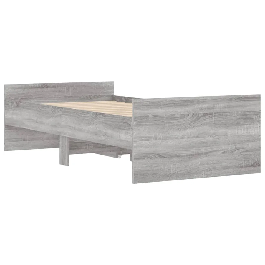 Cadre de lit avec tiroirs sans matelas sonoma gris 90x190 cm - 8