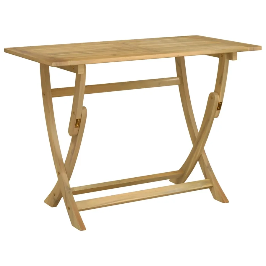 Table pliable de jardin 110x55x75 cm bois d'acacia solide - 2